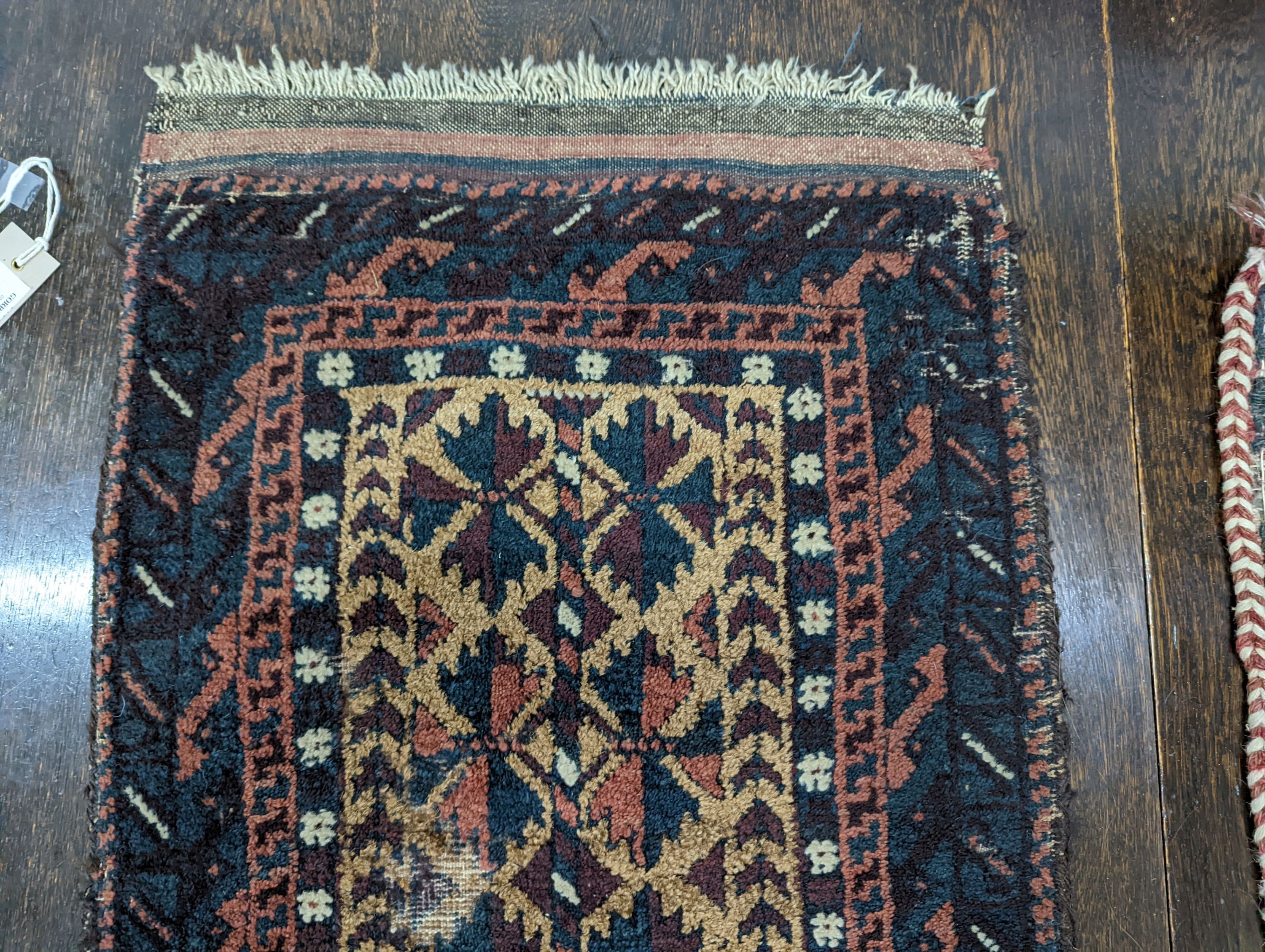 Two Belouch rugs and two prayer mats, largest 200 x 110cm